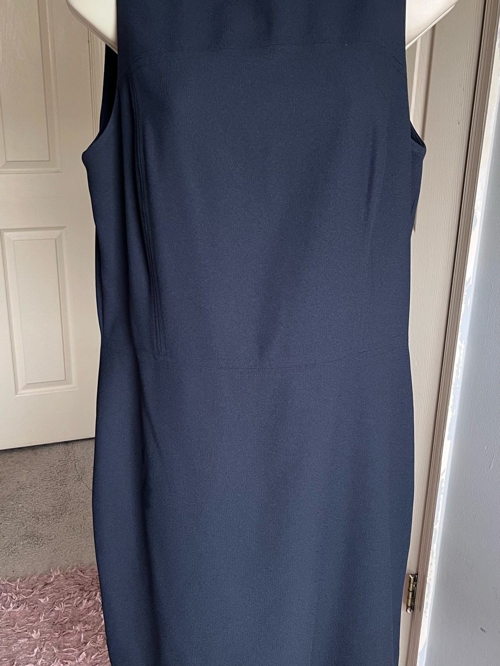 Valerie Stevens Navy Sleeveless Sheath Dress
